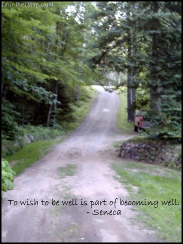 To wish to be well is part of becoming well